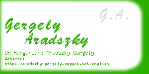 gergely aradszky business card